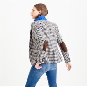 J Crew Campbell Wool Tweed Jacket with Elbow Patches 14T